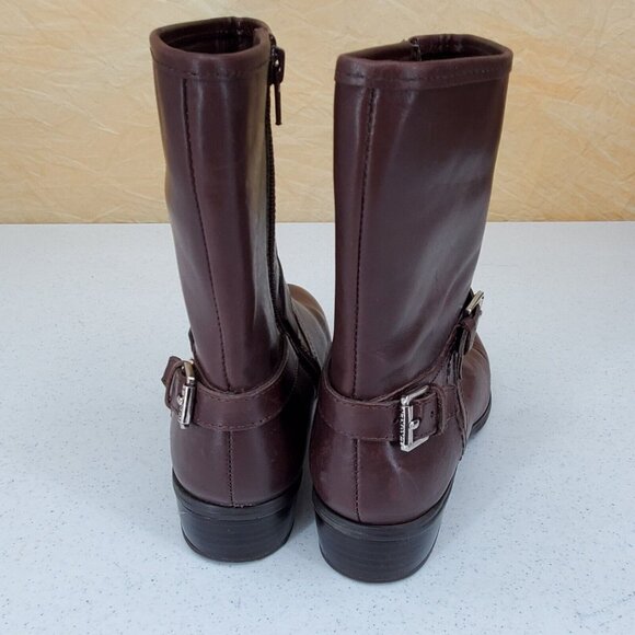 Lauren Ralph Lauren Boots Women Size 6B Brown Leather Mesi Ankle Equestrian Moto - Picture 6 of 12